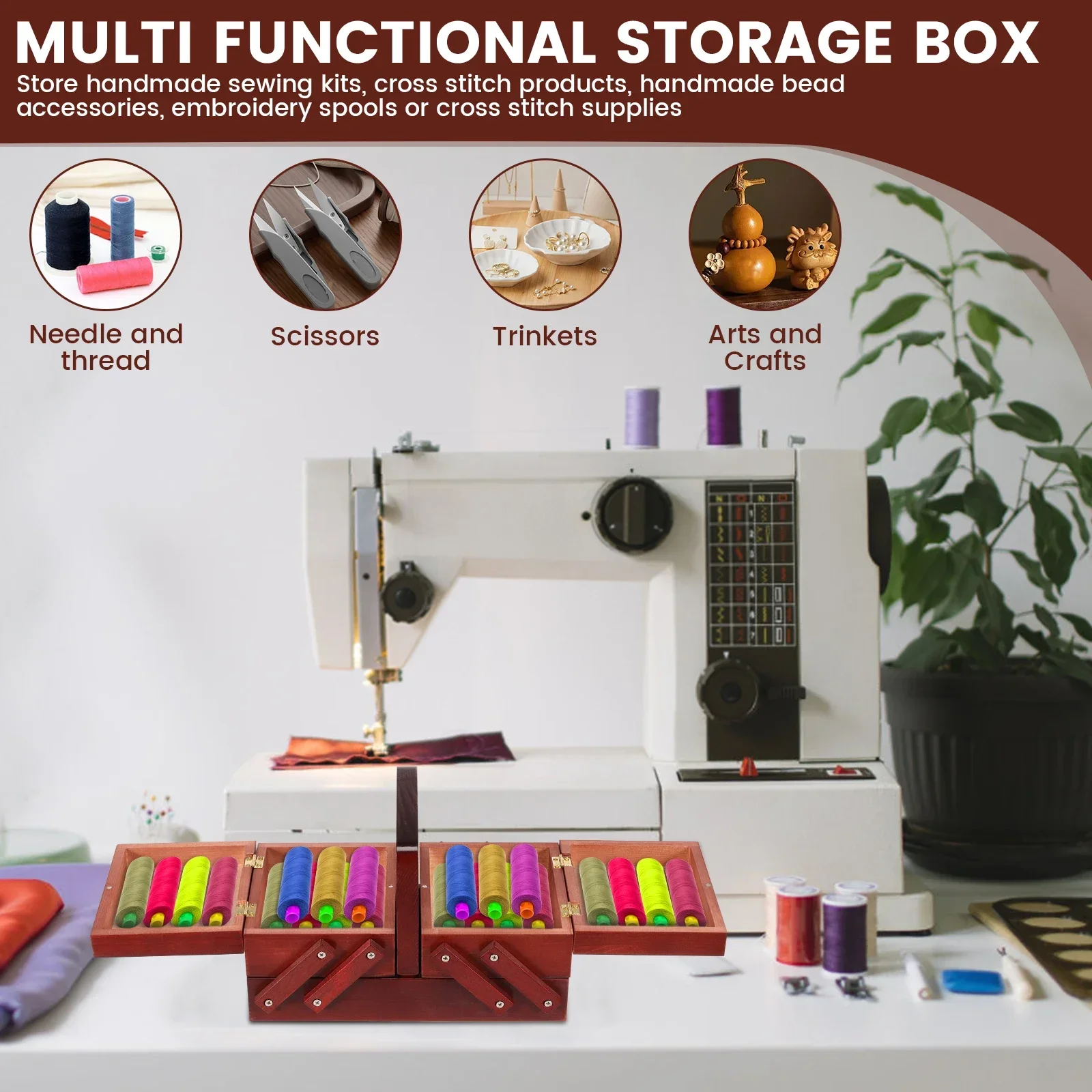 Expandable Sewing Thread Box W - огляд і ціна Reel Handle